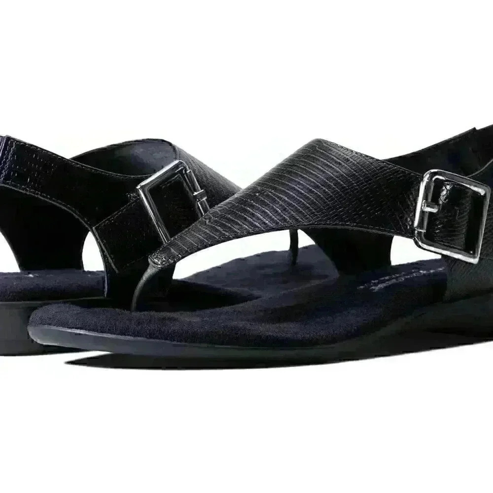 Walking Cradles Noelle Sandal in Luggage Lizard Women's 8 WideSAVE $53.00